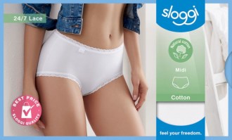 Sloggi 24 7 Cotton Lace Midi